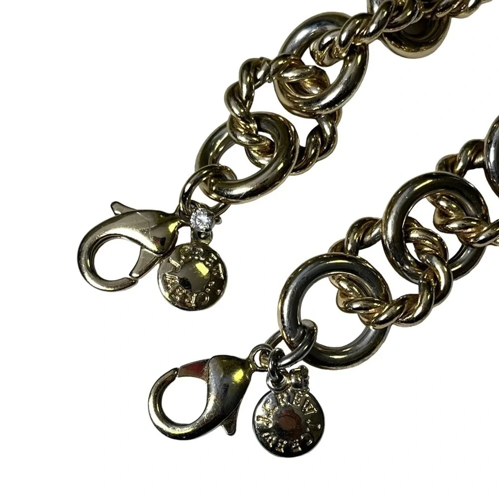 J Crew Gold Chunky Chain Bracelets Nautical - Picture 8 of 9